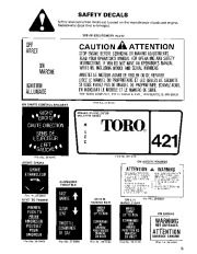 Toro 38010 421 Snowthrower Owners Manual, 1981 page 5