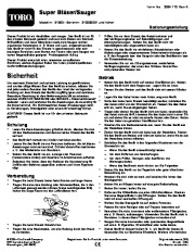 Toro 51593 Super Blower/Vacuum Owners Manual, 2010, 2011, 2012, 2013, 2014 page 19
