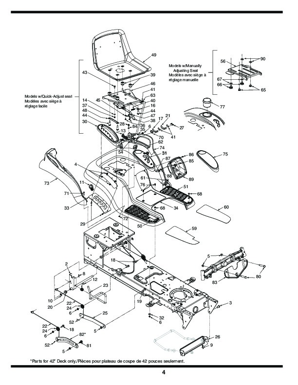 MTD 600 Hydrostatic Lawn Tractor Mower Parts List