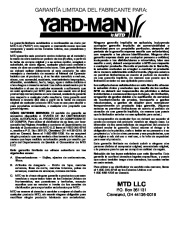 MTD Yard Man 769-02494 Electric Snow Blower Owners Manual page 44