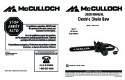 McCulloch MCC1514 Electric Chainsaw Owners Manual page 1