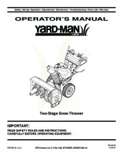 MTD Yard Man 769-03342 Snow Blower Owners Manual page 1