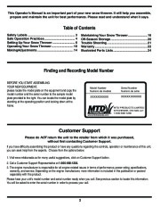 MTD Yard Man 769-03342 Snow Blower Owners Manual page 2