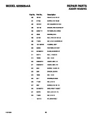 Murray 622505X4A Snow Blower Owners Manual page 39