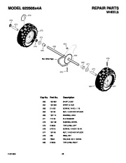 Murray 622505X4A Snow Blower Owners Manual page 45