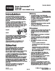 Toro 38601 Toro Snow Commander Snowthrower Owners Manual, 2004 page 1