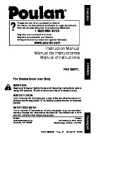 Poulan P4018WTL Chainsaw Owners Manual page 1