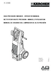 Kärcher K 3.690 Electric Power High Pressure Washer Owners Manual page 1