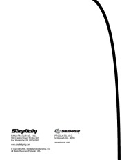 Simplicity 520M 520E 1694585 7085663 1694586 7085664 Snow Blower Owners Manual page 20