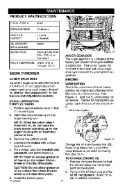 Craftsman 536.887992 Craftsman 9 HP Snow Thrower Owners Manual page 17