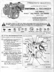 Craftsman C950-52810-8, C950-52812-8 Craftsman 28 and 32-Inch Snow Thrower Owners Manual page 42