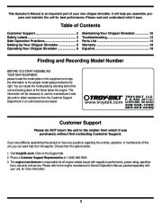 MTD Troy-Bilt 410 420 Chipper Shredder Lawn Mower Owners Manual page 2