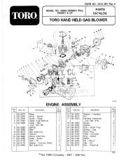 Toro 30935 20cc Hand Held Blower Parts Catalog, 1990 page 1