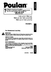 Poulan P4018WTL Chainsaw Owners Manual page 1