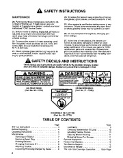 Toro Owners Manual, 1993 page 2