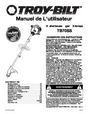 MTD Troy-Bilt TB70SS 2 Cycle Gasoline Trimmer Owners Manual page 19