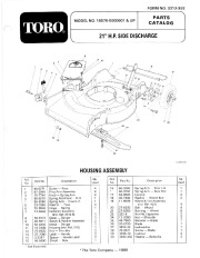 Toro 16576 Toro Lawnmower Parts Catalog, 1990 page 1