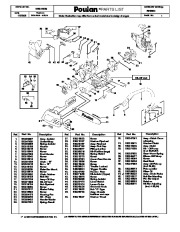 Poulan BH2660 Chainsaw Parts List page 1