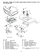 Weed Eater 96041012002 Lawn Tractor Parts List, 2010 page 17