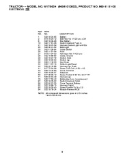 Weed Eater 96041012002 Lawn Tractor Parts List, 2010 page 5