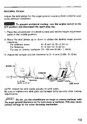 Honda HS828 Snow Blower Owners Manual page 14