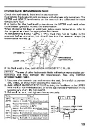 Honda HS828 Snow Blower Owners Manual page 20