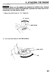 Honda HS828 Snow Blower Owners Manual page 22