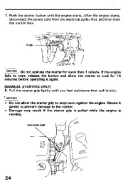 Honda HS828 Snow Blower Owners Manual page 25