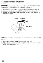 Honda HS828 Snow Blower Owners Manual page 27