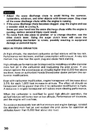 Honda HS828 Snow Blower Owners Manual page 31