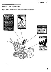Honda HS828 Snow Blower Owners Manual page 4