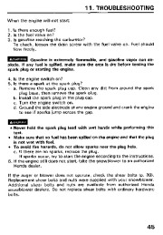 Honda HS828 Snow Blower Owners Manual page 46