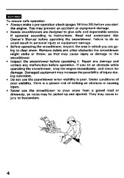 Honda HS828 Snow Blower Owners Manual page 5