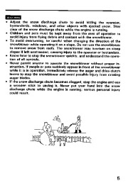 Honda HS828 Snow Blower Owners Manual page 6