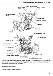 Honda HS828 Snow Blower Owners Manual page 8