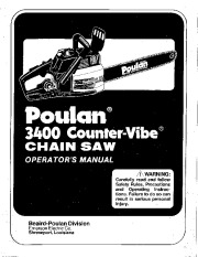 Poulan Owners Manual, 1980 page 1