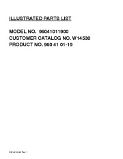 2010 Weed Eater 96041011900 Lawn Tractor Parts List, 2010 page 1