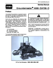 Toro 02104SL Rev D Service Manual Groundsmaster 4500 D 4700 D Preface Publication page 1