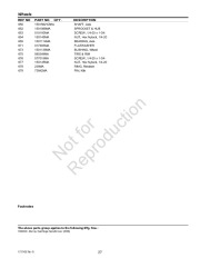 Murray Walk Behind 1695539 Snow Blower Parts Manual page 27