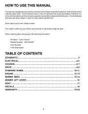 Weed Eater WZ14542D Lawn Tractor Repair Manual, 2010 page 2