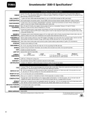 Toro Groundsmaster 3500 D 3500 D MODEL 30839 ENGINE Owners Specs page 1