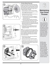 MTD Cub Cadet WE 26 Snow Blower Owners Manual page 17