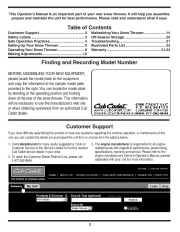 MTD Cub Cadet WE 26 Snow Blower Owners Manual page 2