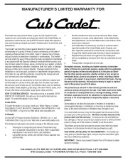 MTD Cub Cadet WE 26 Snow Blower Owners Manual page 28