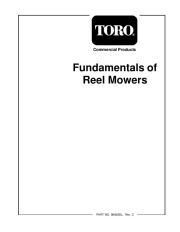 Toro Commercial Products Fundamentals Reel Mowers 98008SL Rev C page 1