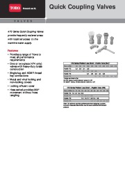 Toro Quick Coupler Catalog page 1