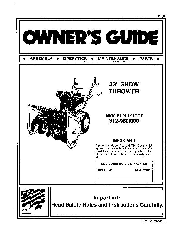 Mtd Snowflite 10 28 Manual Transmission