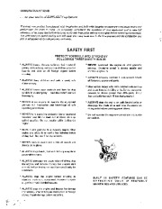 Simplicity 558 4 HP Single Stage Snow Away Snow Blower Owners Manual page 2
