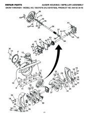 Husqvarna 10527STE Snow Blower Owners Manual, 2004,2005,2006,2007,2008,2009 page 20