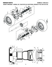 Husqvarna 10527STE Snow Blower Owners Manual, 2004,2005,2006,2007,2008,2009 page 30